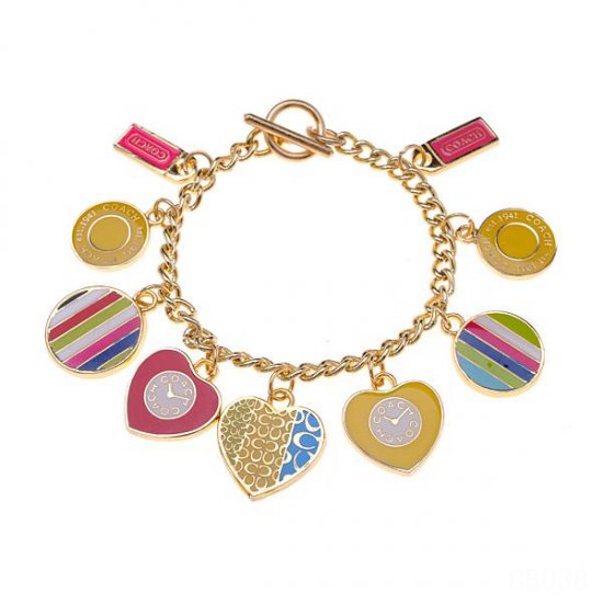 Coach Love Logo Gold Bracelets CXA | Women - Click Image to Close